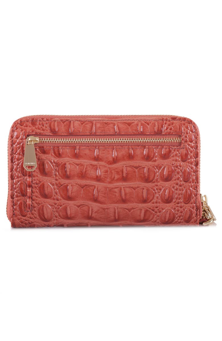 Brahmin 'Riley' Croc Embossed Leather Wristlet, Alternate, color,