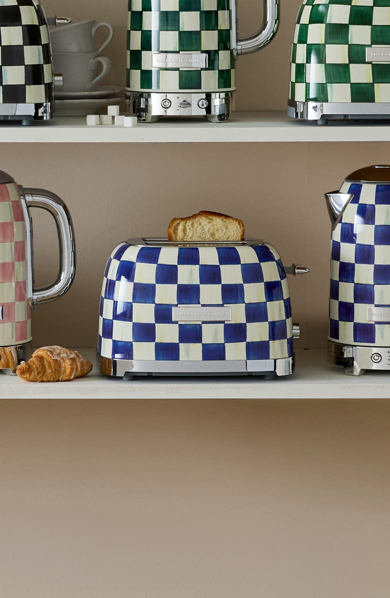 MACKENZIE CHILDS Royal Check 2-Slice Toaster, Alternate, color, Royal
