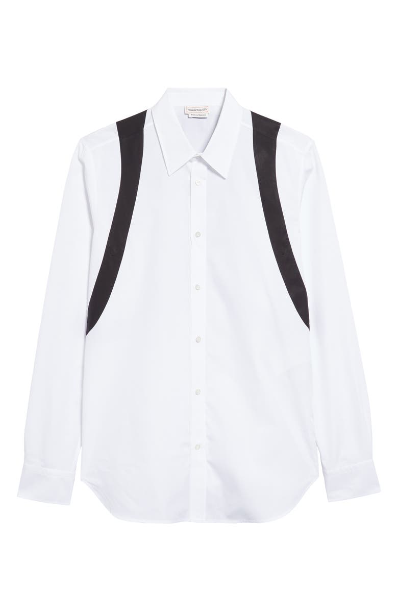 McQueen Harness Detail Button-Up Shirt, Alternate, color, 