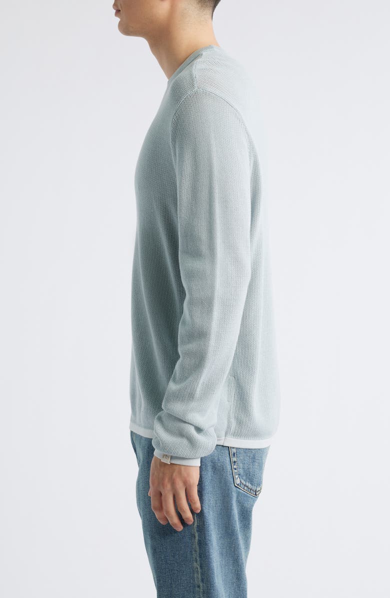 rag & bone Harvey Crewneck Cotton Sweater, Alternate, color, Ltblue