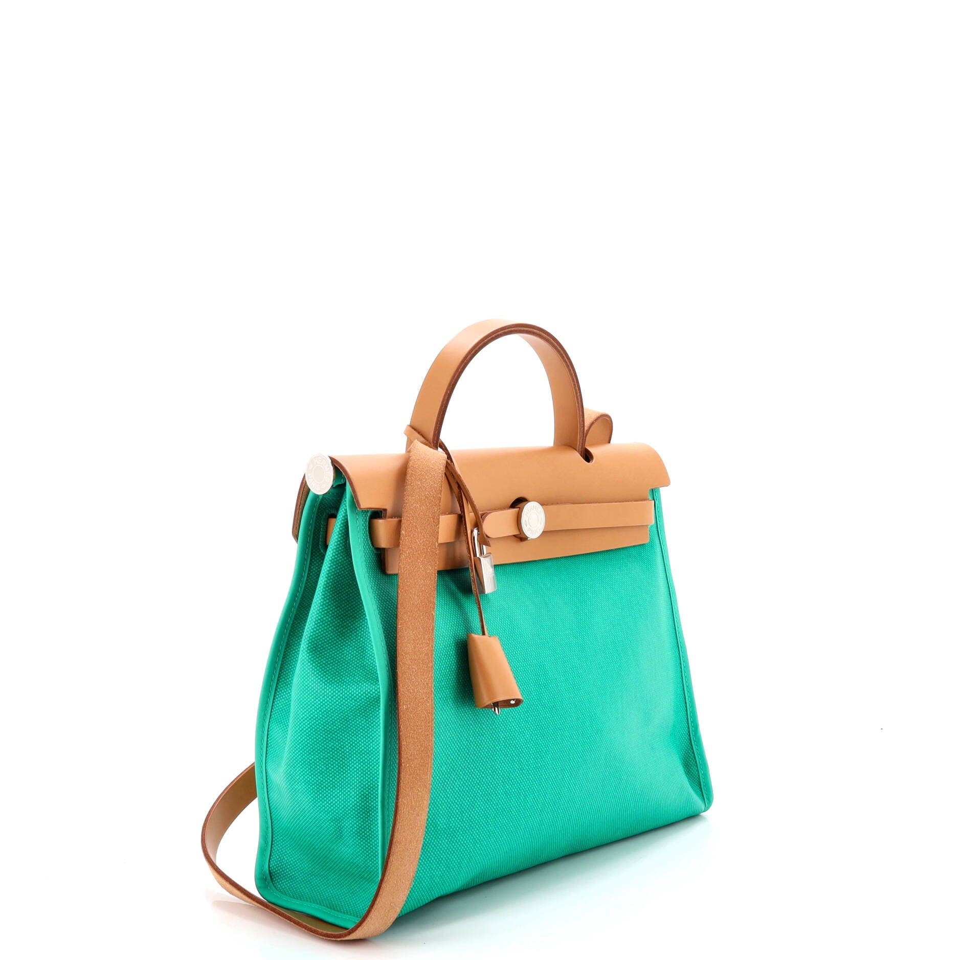 Herbag Zip Berline Vache Canvas and Leather 31, Alternate, color, Green
