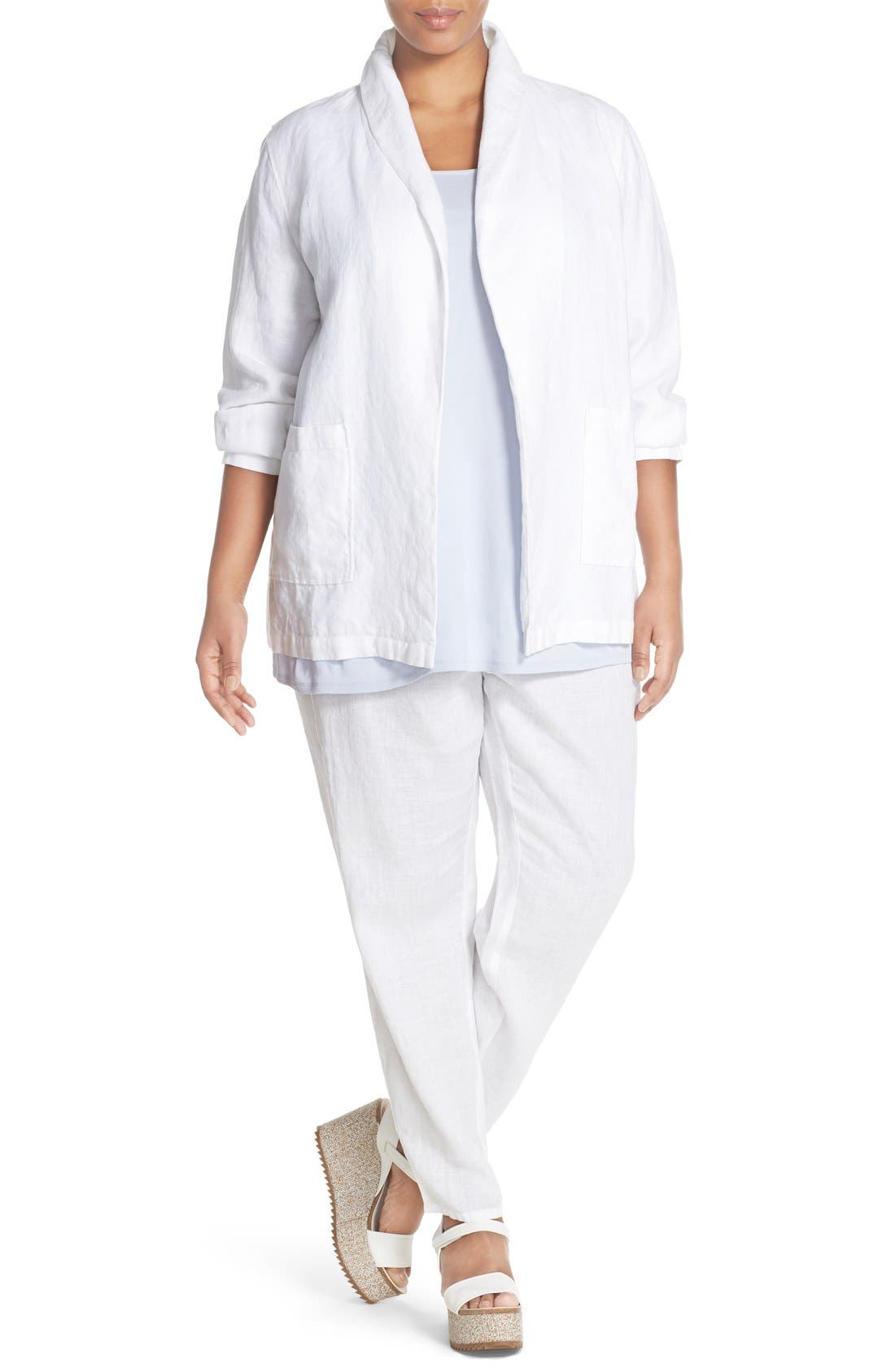 'Dorothy' Wedge Sandal, Alternate, color, WHITE LEATHER