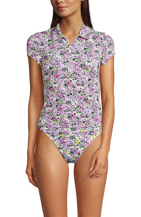 Short Sleeve Pique Johnny Collar UPF 50 Rash Guard