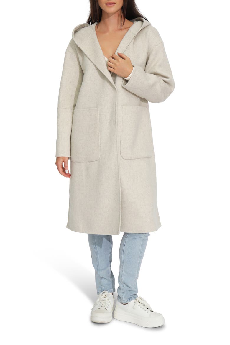 Walk This Way Wool Blend Coat, Main, color, OAT MARLE