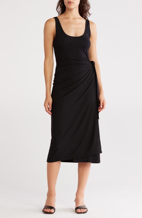 Scoop Neck Wrap Tank Dress