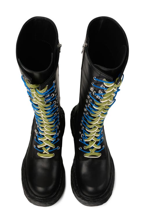 Camper Lab Vamonos Combat Boot In Black