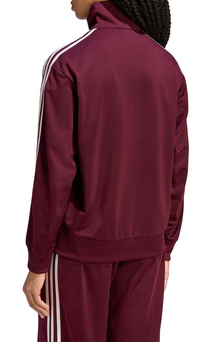 adidas Originals Firebird Loose Fit Recycled Polyester Track Jacket, Alternate, color, Maroon/ Off White/