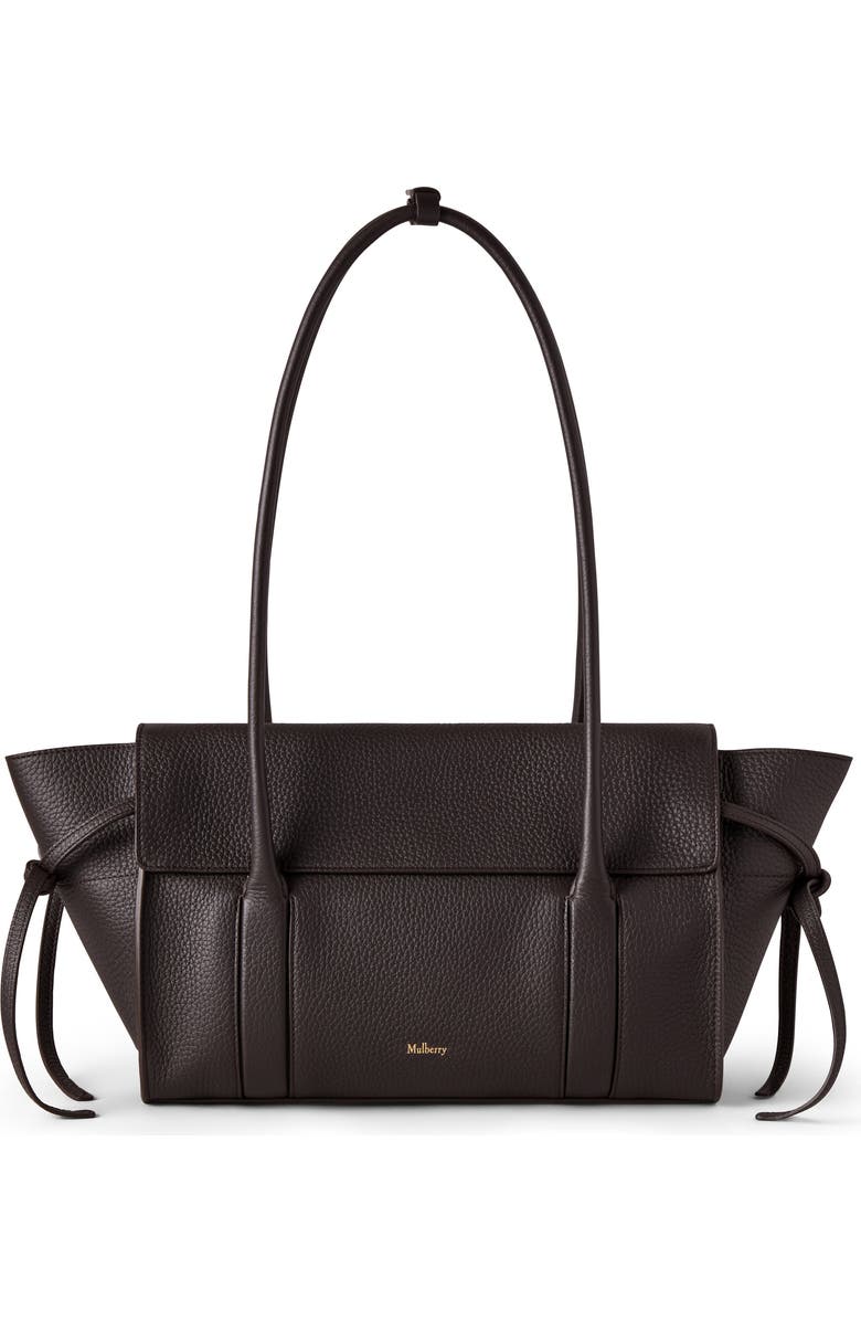 Mulberry Small Soft Bayswater Leather Satchel, Main, color, Ebony