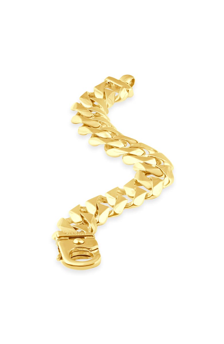 Bliss Diamond Men's Heavy 119g Solid 14k Gold 12mm 9.5" Wide Cuban Link Bracelet, Alternate, color,