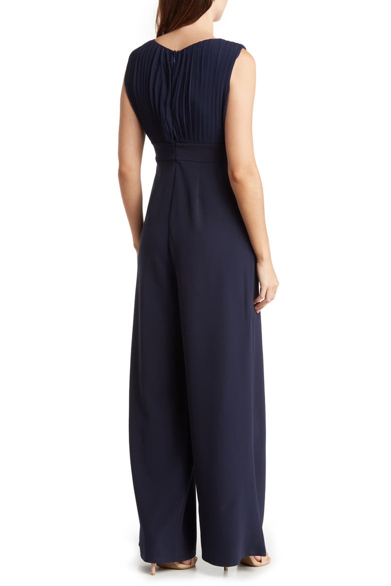 Aster Deep V-Neck Jumpsuit, Alternate, color, NAVY BLAZER