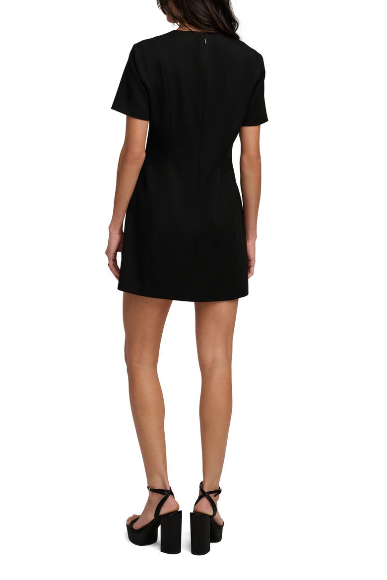 The Cherie Bow Detail Minidress, Alternate, color, BLACK