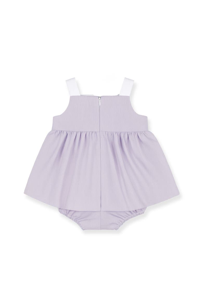 Pincord Romper with Flowers, Alternate, color, Lavender/White