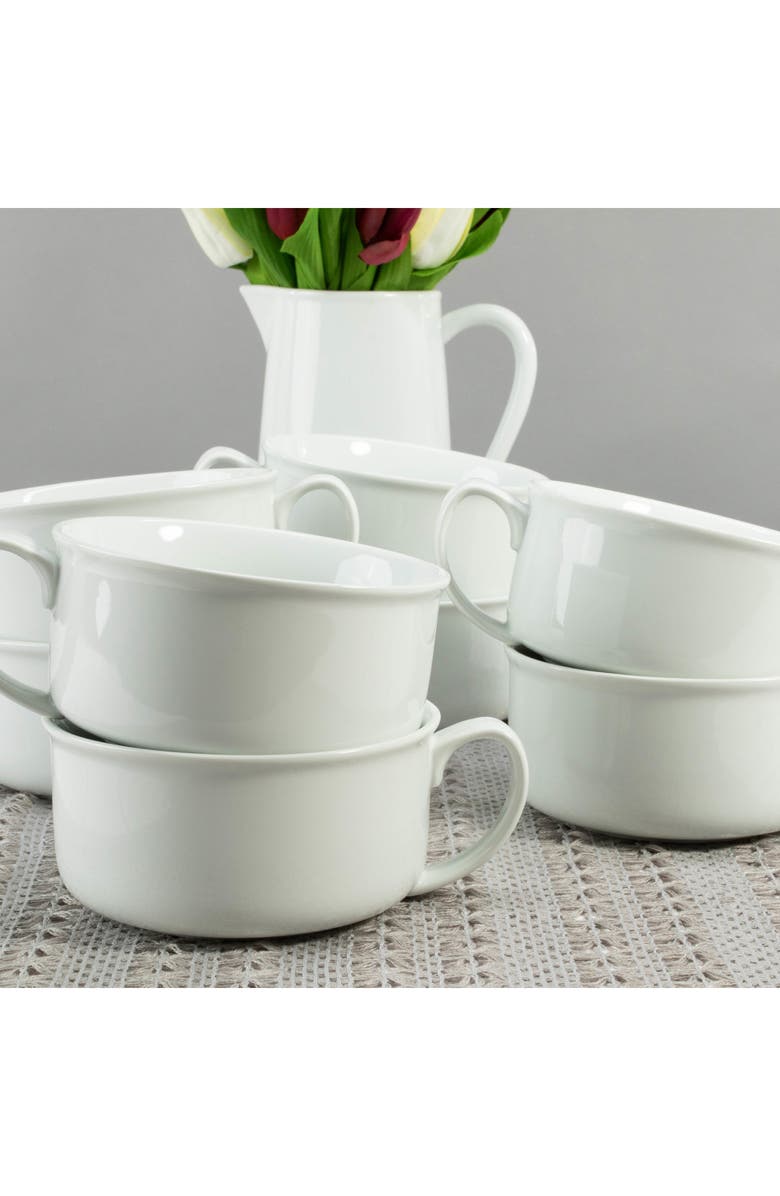 BIA Cordon Bleu Set of 8 Soup Bowls with Handles, Alternate, color, White