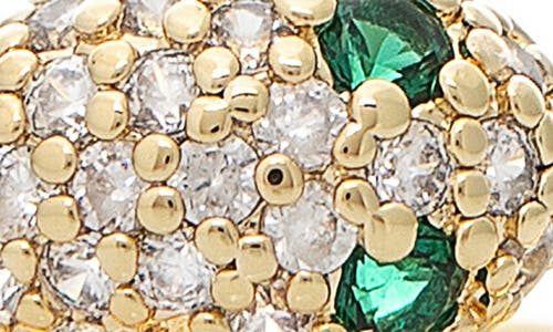 Rivka Friedman 18k Plated Cz Ring In 18k Gold Clad