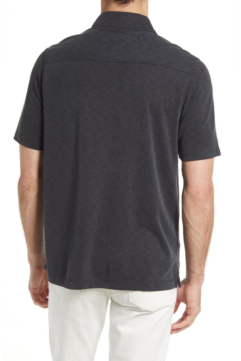 Slub Modal Blend Polo, Alternate, color, BLACK