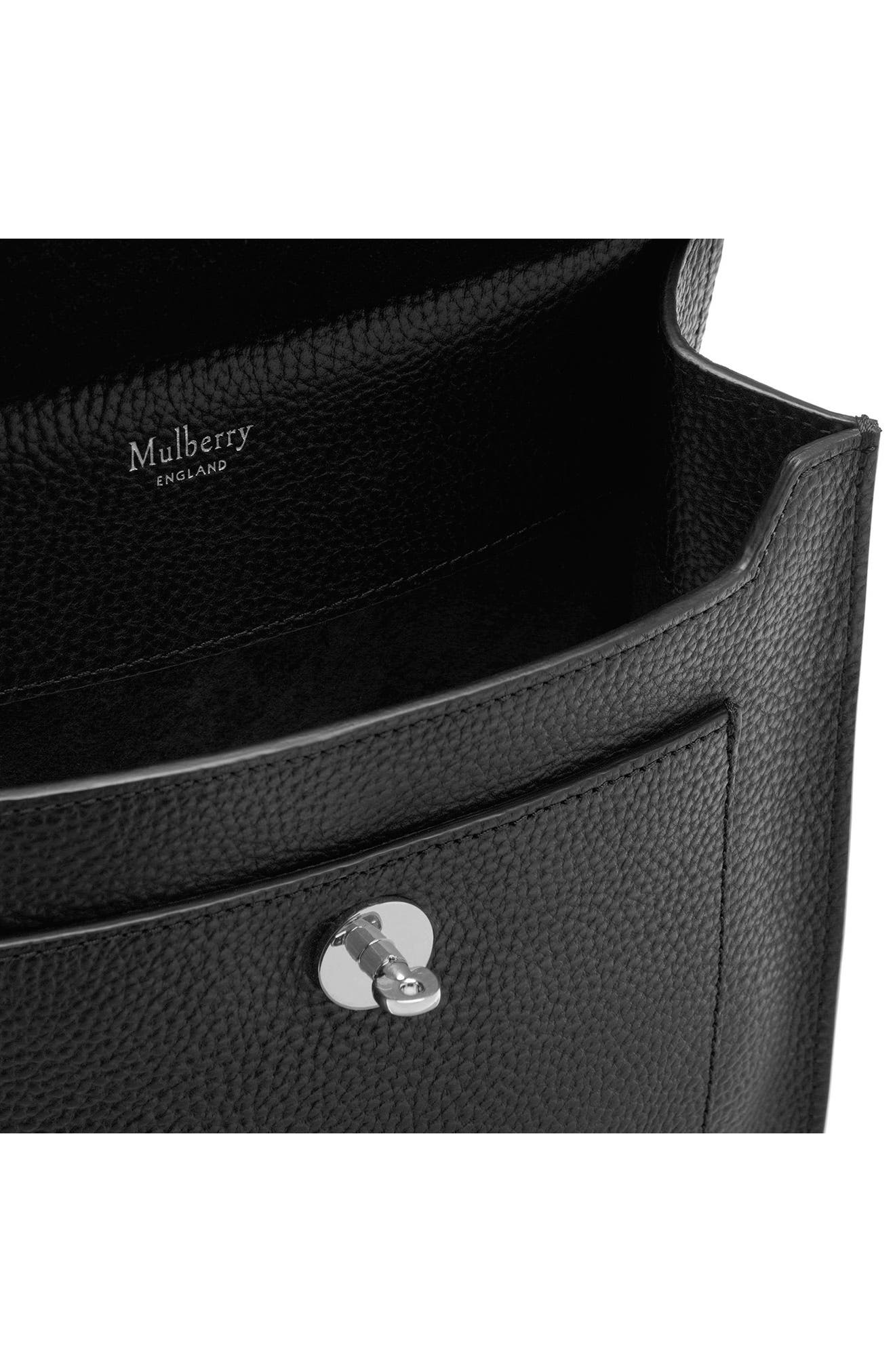 Mulberry Small Anthony Classic Grain Leather Satchel, Alternate, color, Black