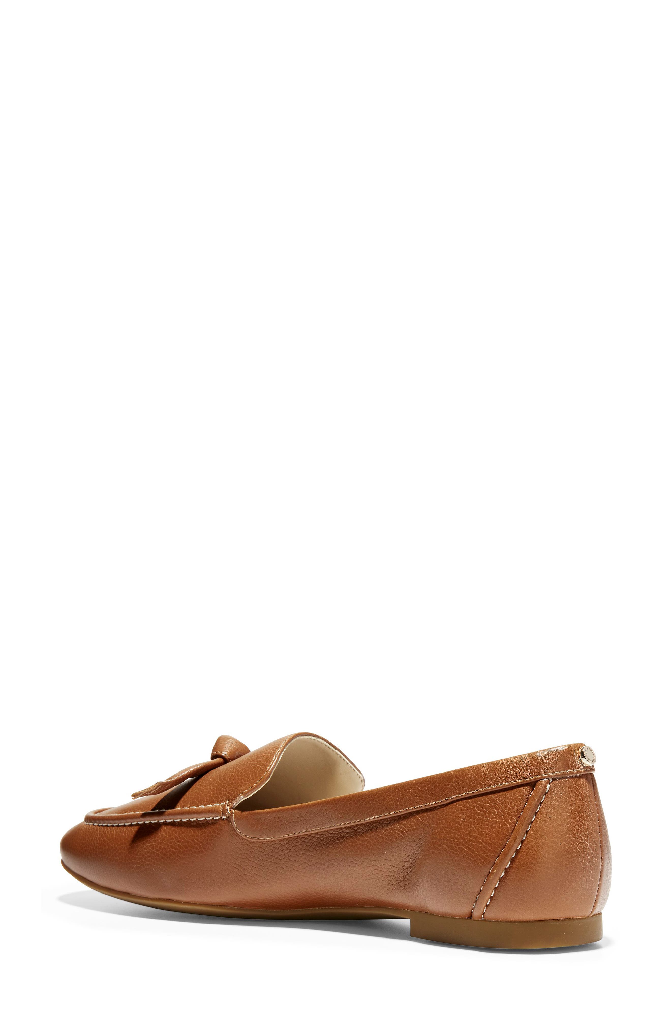 Caddie Bow Loafer, Alternate, color, BRITISH TAN LEATHER