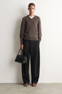 COS Pleated Wool-Blend Straight-Leg Pants