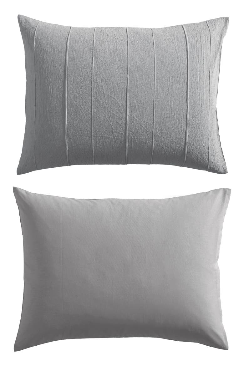 Tucks Jacquard Comforter & Sham Set, Alternate, color, MEDIUM / DARK GREY