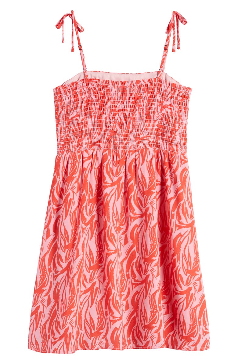 Walking on Sunshine Kids' Tie Strap Fit & Flare Dress, Alternate, color, 