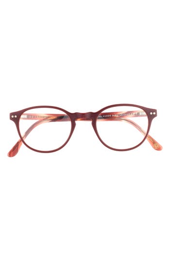 Kimeze 48mm Round Optical Glasses In Burgundy Transparent