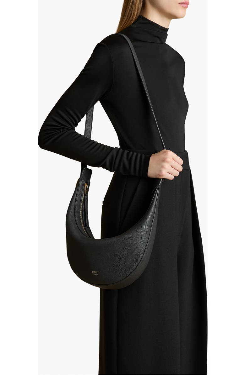 Khaite Small Augustina Suede Hobo Bag, Alternate, color,