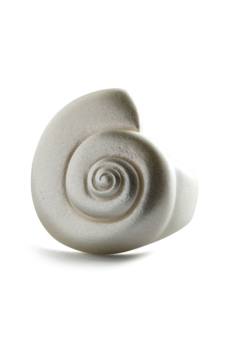 Marina Shell Statement Ring, Main, color, WHITE