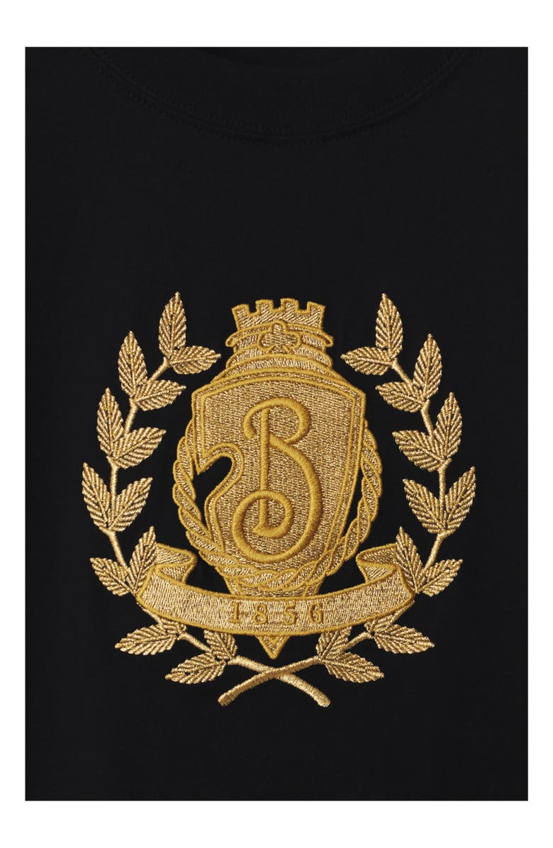 Burberry B Crest Cotton T-shirt, Alternate, color, Black
