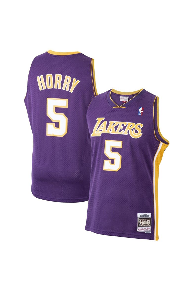 Men's Mitchell & Ness Robert Horry Purple Los Angeles Lakers 1999/00 Hardwood Classics Swingman Jersey, Alternate, color, Purple