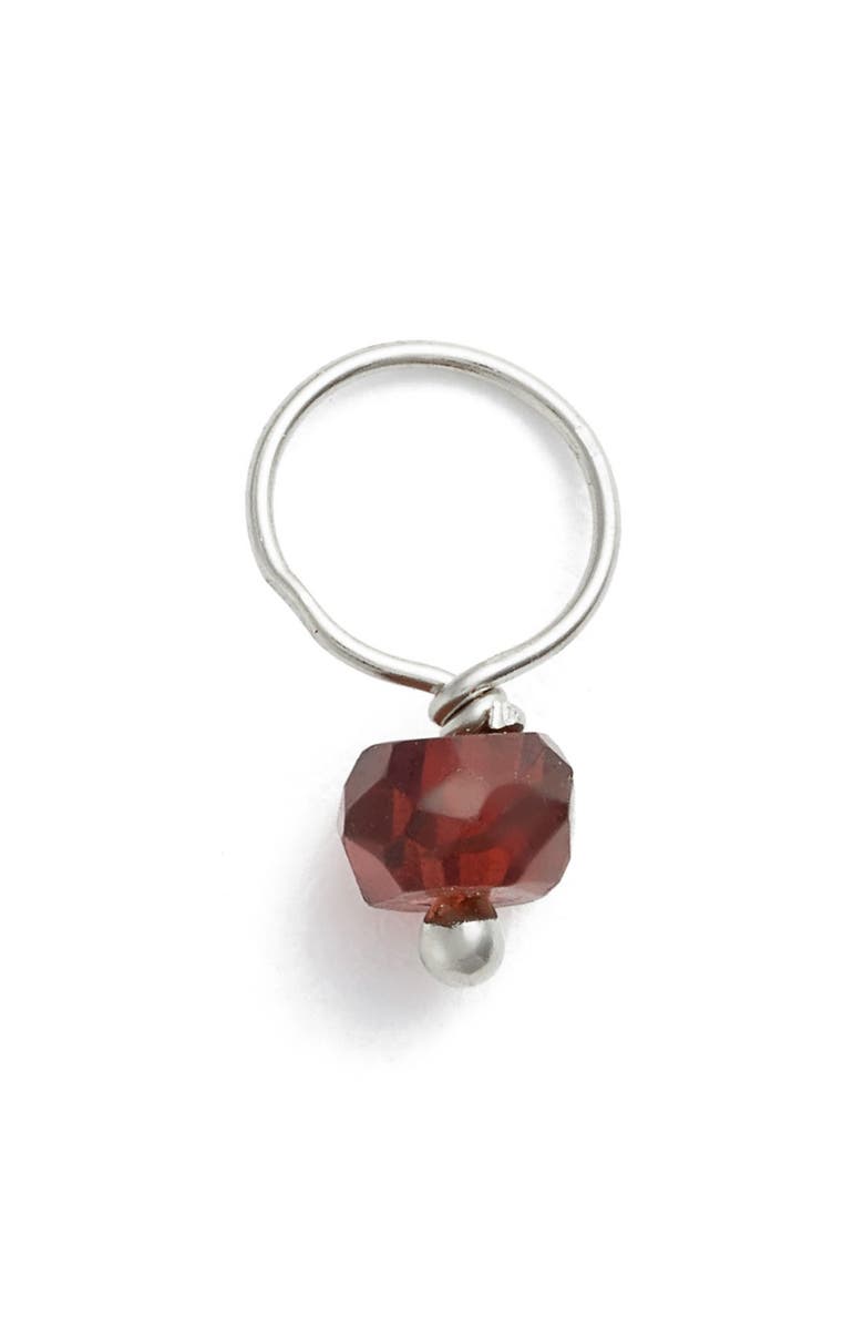Nashelle Sterling Silver & Semiprecious Stone Mini Charm, Main, color,