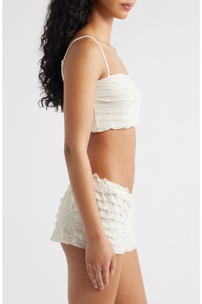 Sofi Tiered Ruffle Crop Camisole, Alternate, color, WHITE