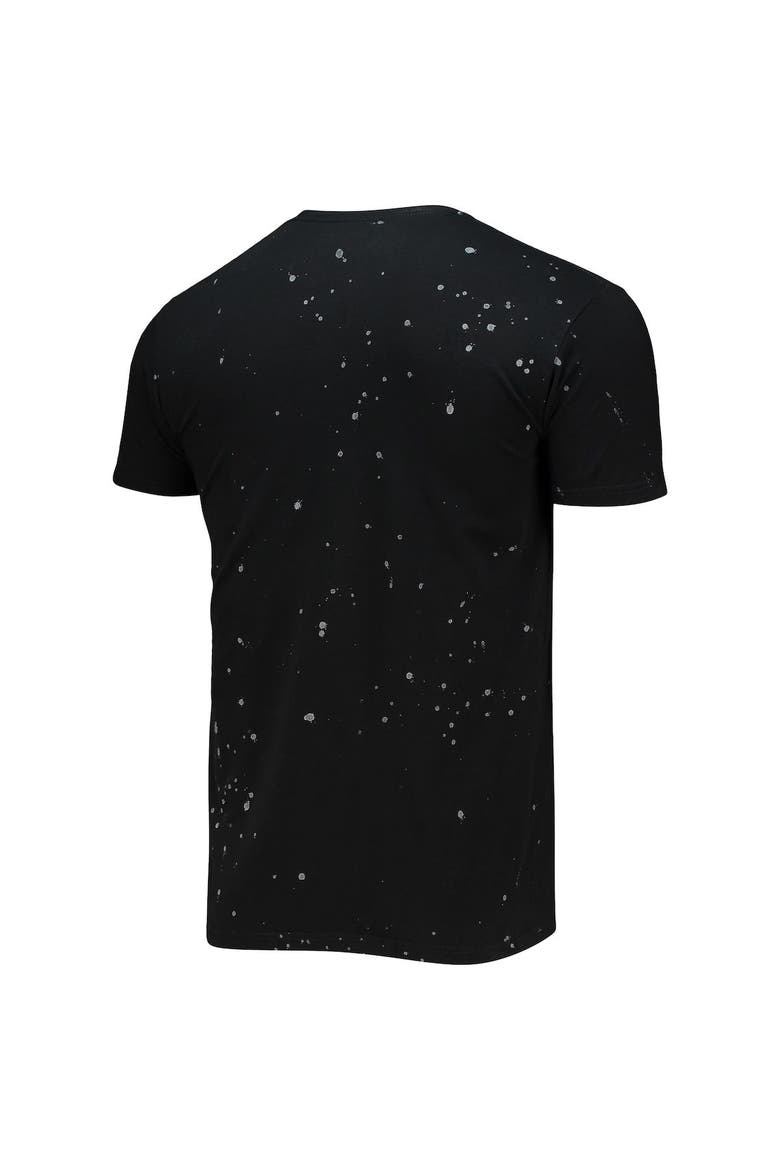 Men's Original Retro Brand Black Delaware State Hornets Bleach Splatter T-Shirt, Alternate, color, Black