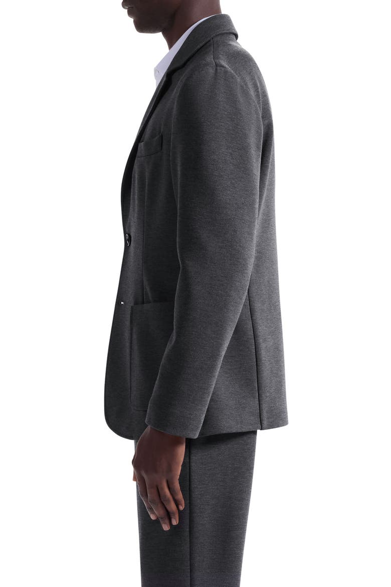 Soft Touch Heathered Grey Knit Blazer, Alternate, color, ANTHRACITE