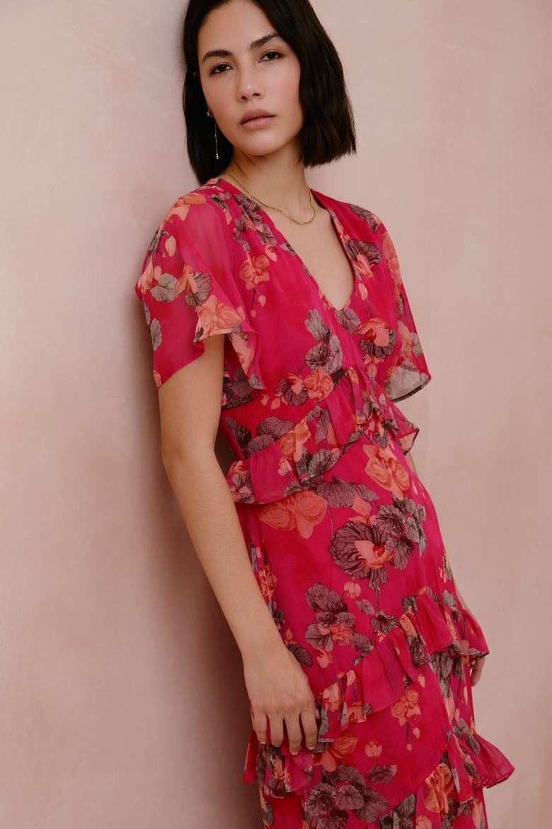 Estella Dress, Alternate, color, Red Floral