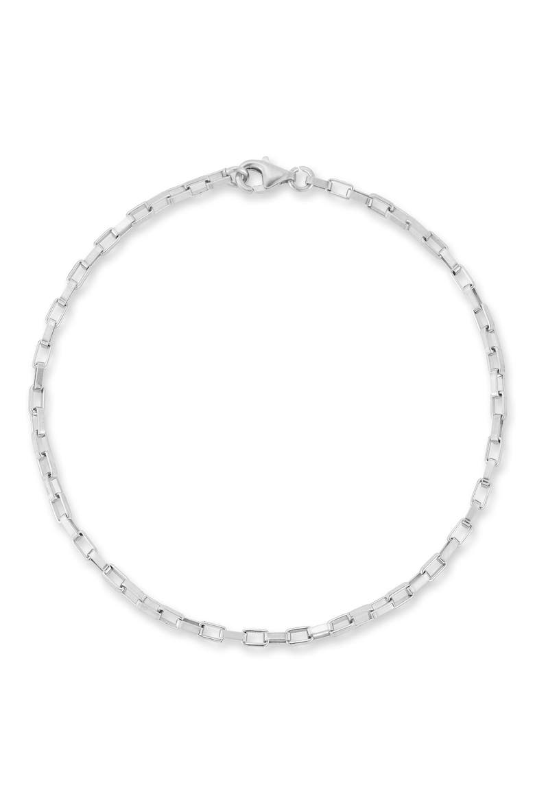 Square Link Chain Bracelet, Main, color, SILVER