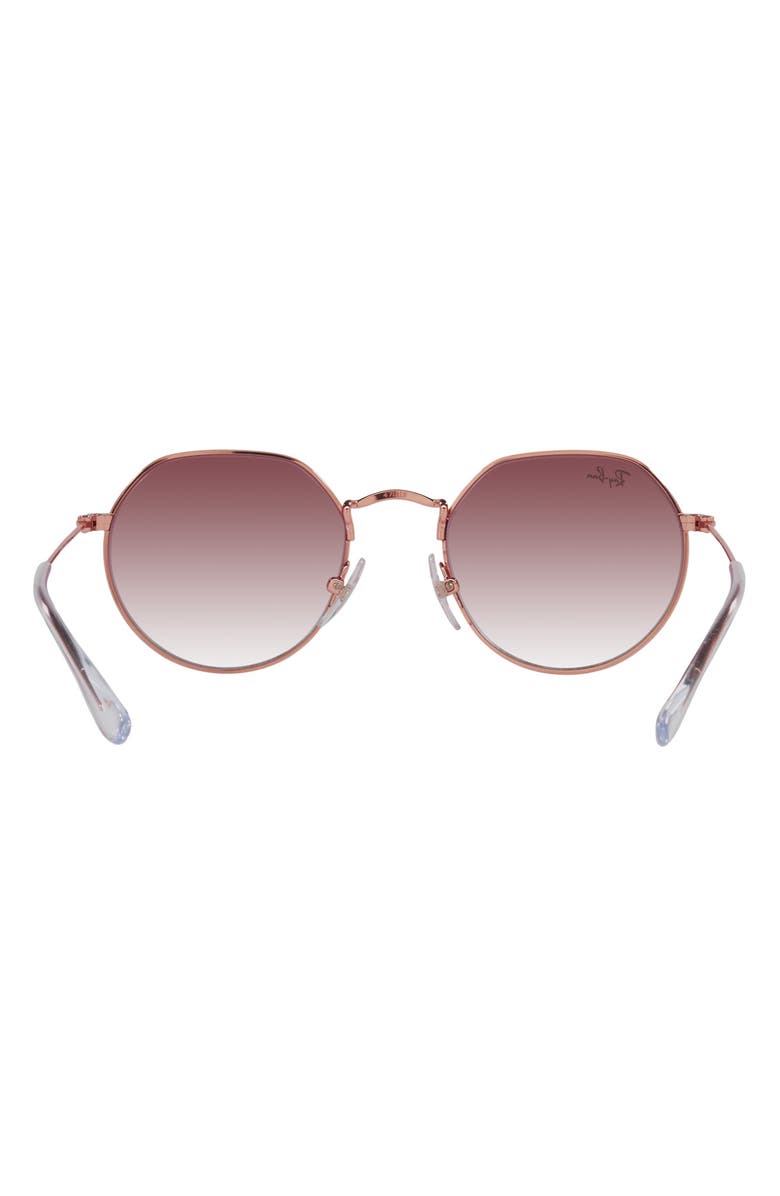 Ray-Ban Kids' Jack 47mm Gradient Irregular Sunglasses, Alternate, color, Rose Gold