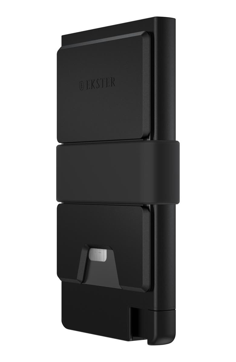 EKSTER Pro Button Release Recycled Metal Card Holder, Alternate, color, Jet Black