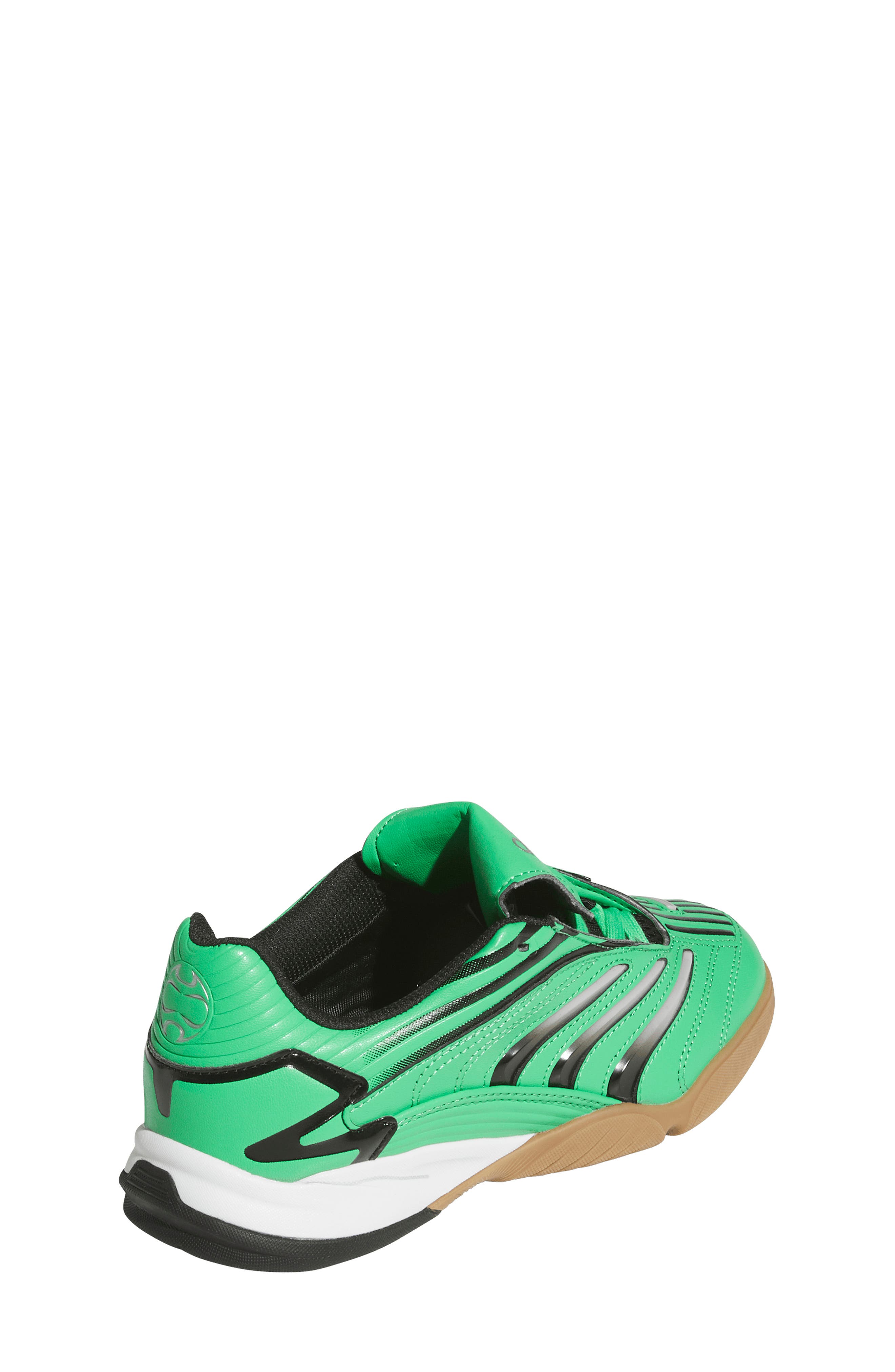 adidas Kids' Predator Sala Soccer Sneaker, Alternate, color, Green/ Core Black/ Gum