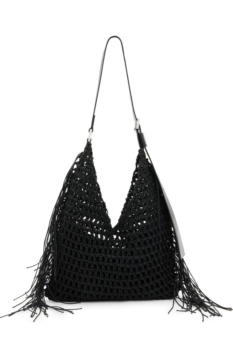AllSaints Sabine Macramé Shoulder Bag, Alternate, color,