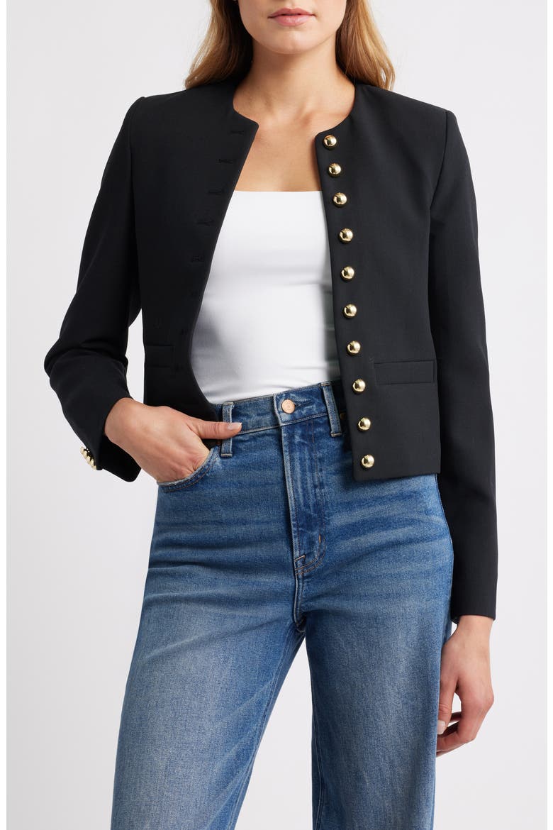 Grace Crop Jacket, Main, color, BLACK