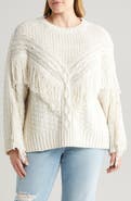 ASOS DESIGN Curve Cable & Fringe Sweater