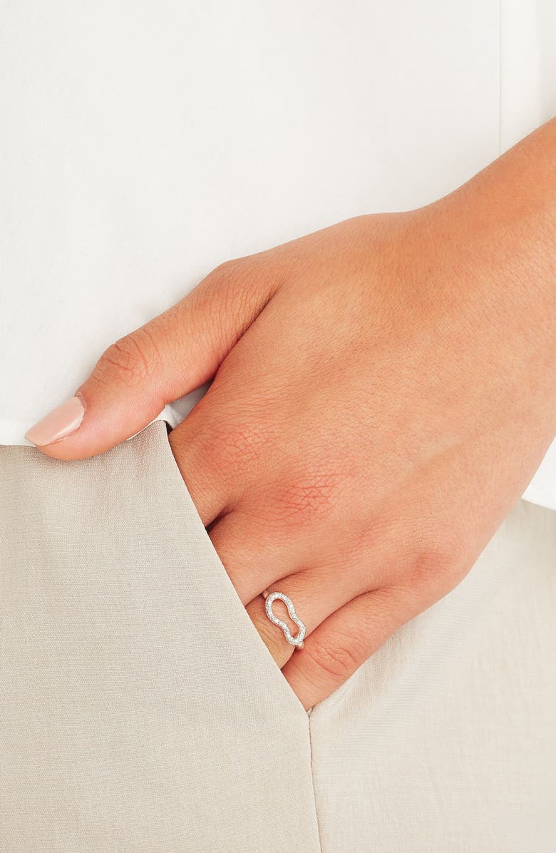 Monica Vinader Riva Mini Pod Vermeil Diamond Ring, Alternate, color, 