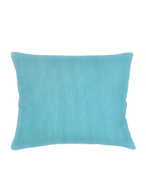 Anaya So Soft Linen Luxe Blue Dutch Euro Pillow With Down Alternative Insert In Caribbean