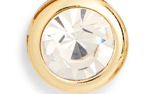 Nordstrom Rack Bezel Crystal Linear Drop Earrings In Gold