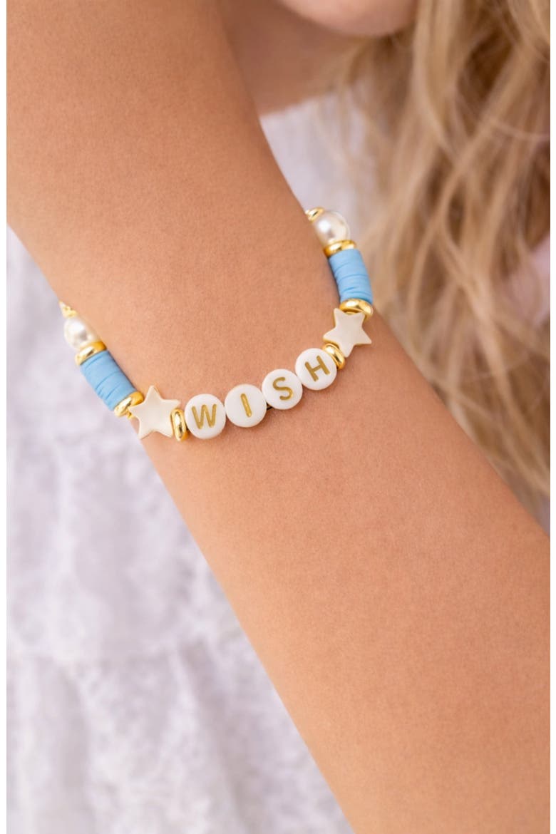 Wish Bracelet, Alternate, color, Blue/White/Pink