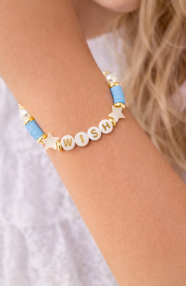 Bits & Bows Wish Bracelet, Alternate, color, Blue/White/Pink