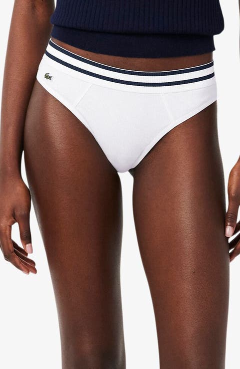 Cotton Blend Rib Thong