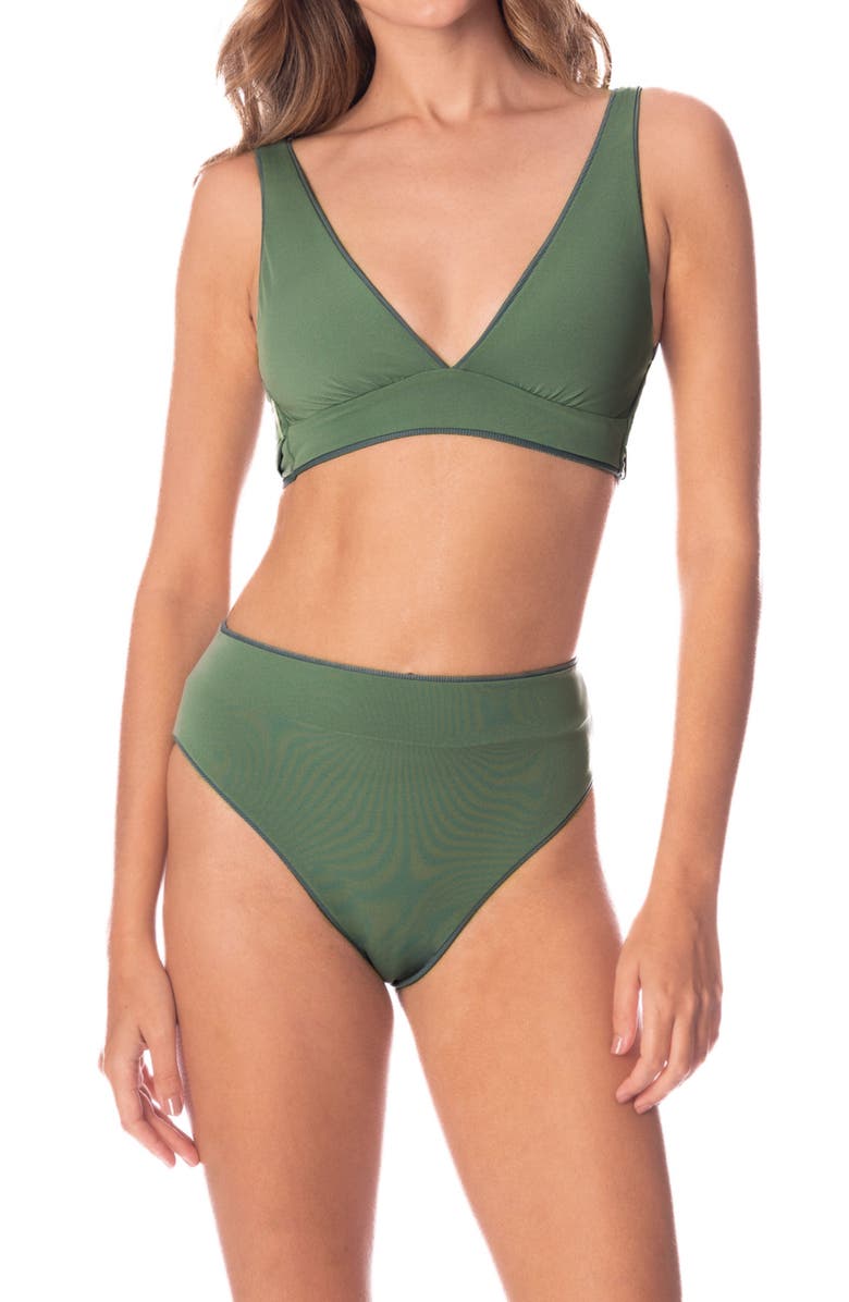 Maaji Eucalyptus Green Allure Multifit Reversible Bikini Top, Alternate, color, 