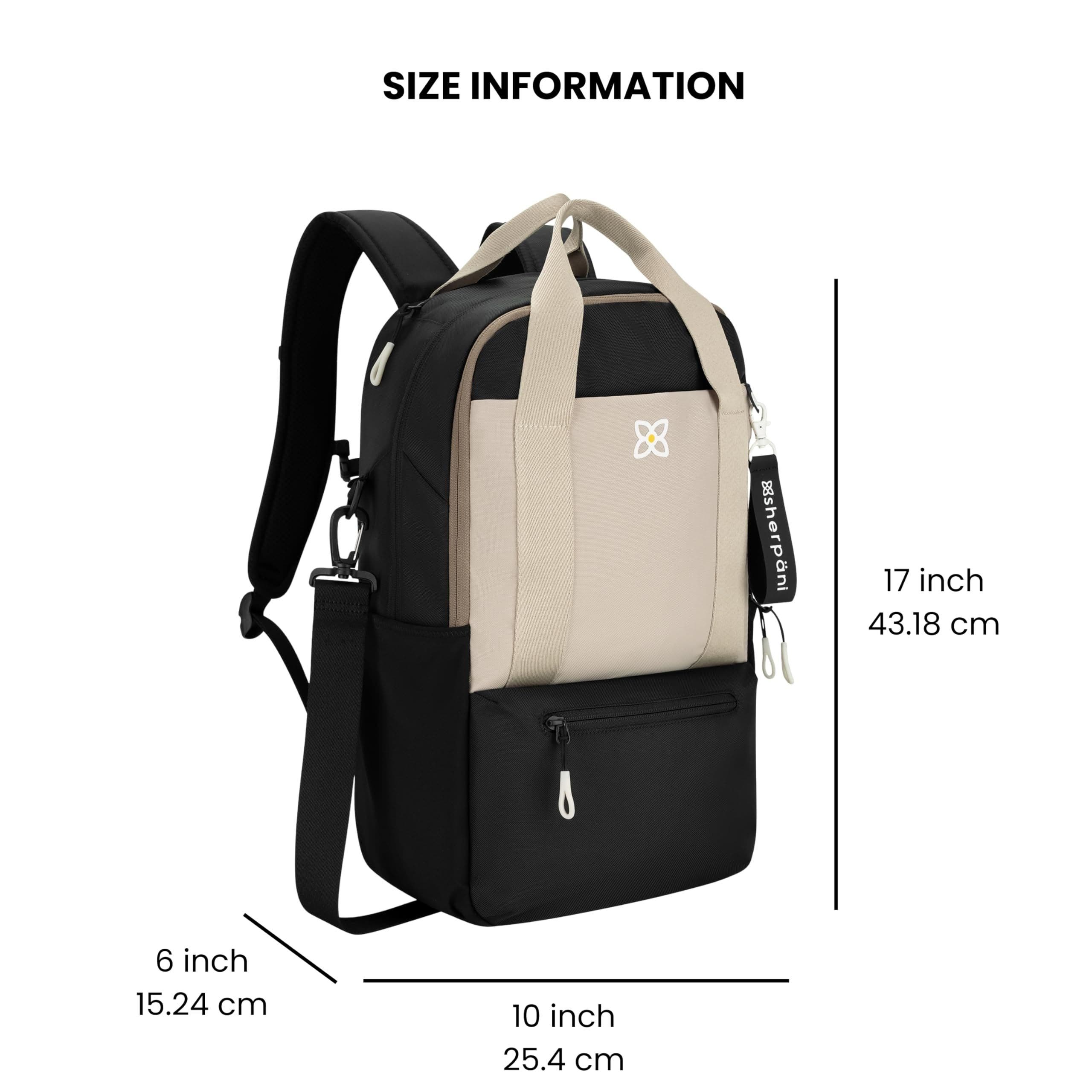 Sherpani Camden Convertible Backpack Tote, Fits 15 Inch Laptop, Alternate, color, Con Leche