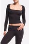 Scoop Neck Cotton Blend Jersey T-Shirt